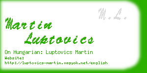 martin luptovics business card